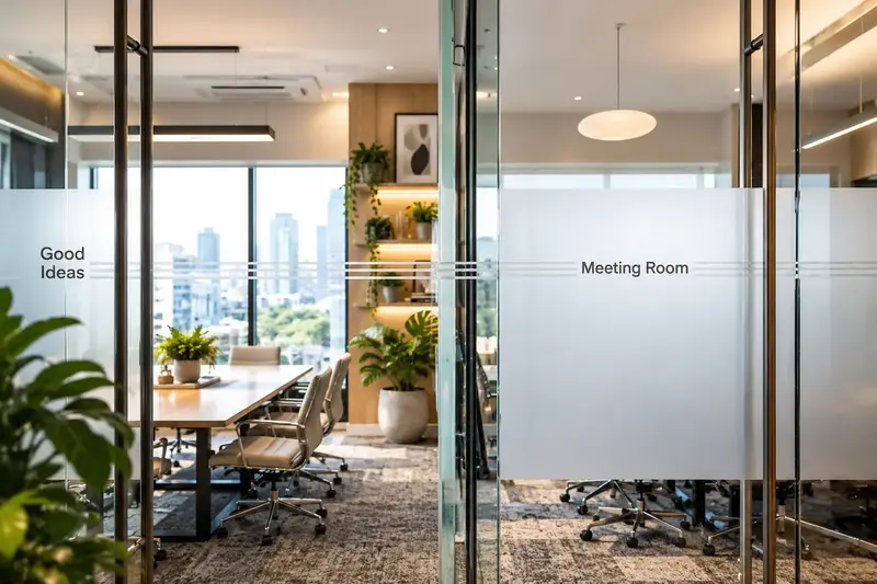 Inspirasi ruang meeting kantor dengan kaca