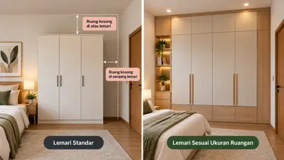 lemari sesuai ukuran ruangan