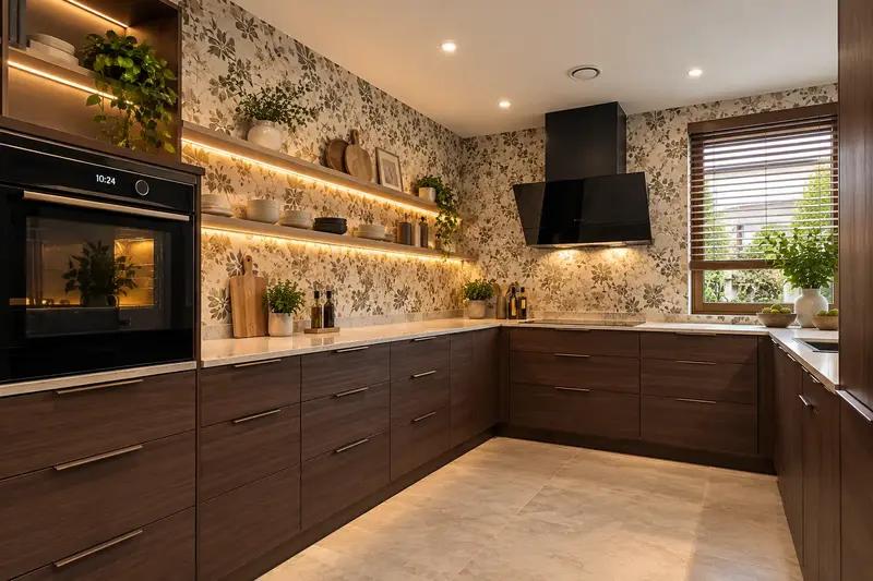 Inspirasi kitchen set dengan kabinet dan sink