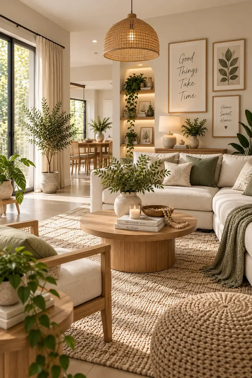 Contoh interior rumah dengan furniture custom bergaya modern