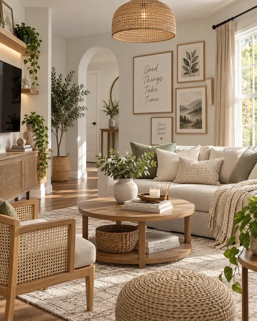 Contoh interior rumah dengan furniture custom bergaya modern