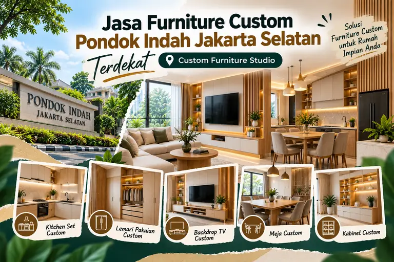 Jasa Furniture Custom Pondok Indah Jakarta Selatan Terdekat | Custom Furniture Studio