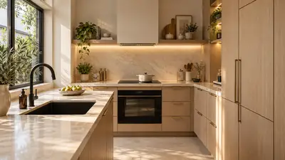 dapur kecil terlihat mewah