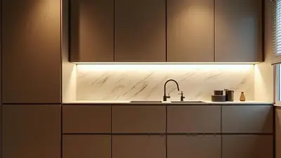 dapur kecil terlihat mewah