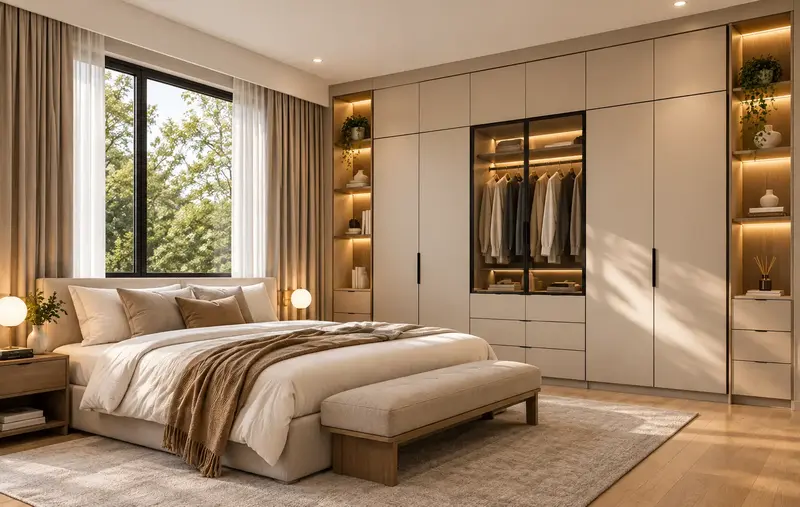 Inspirasi wardrobe custom minimalis